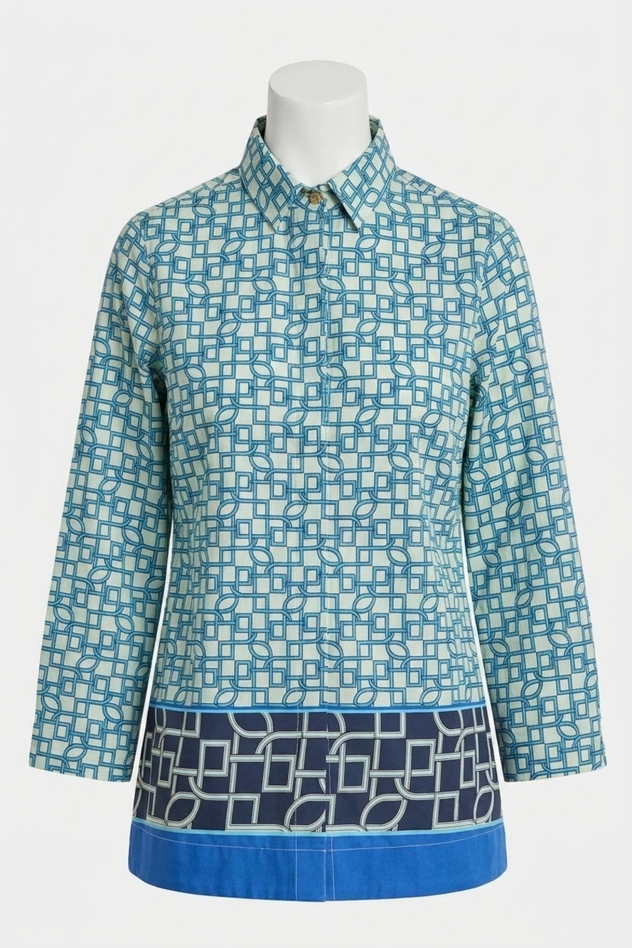 NEW HINSON WU xena top in blue combo